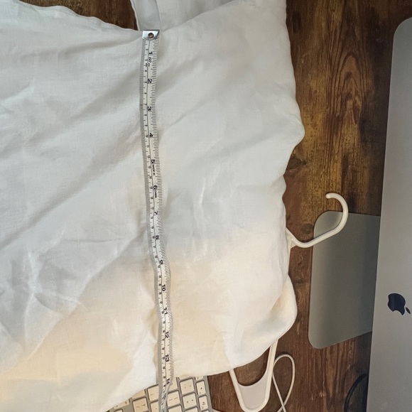 NEW NWT DiSSH CASS WHITE LINEN Asymmetrical  MIDI DRESS White Size US 8 AUS 12 - Picture 16 of 16